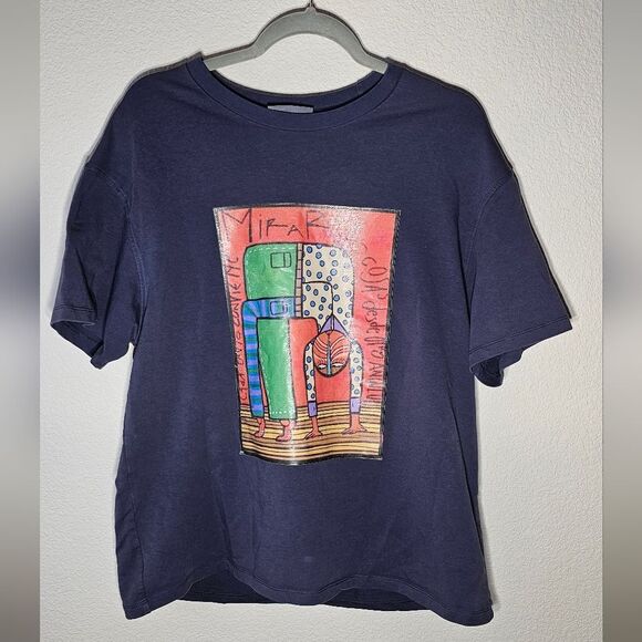 Art Graphic T Gray Short Sleeve Shirt Unisex sz Medium - Picture 1 of 5